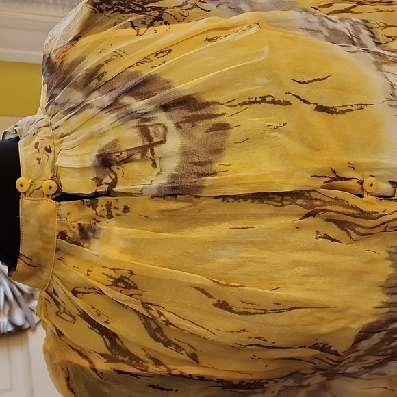 Luluria size Large Beautiful polyester see through,lining inside short sleeve - Picture 3 of 11